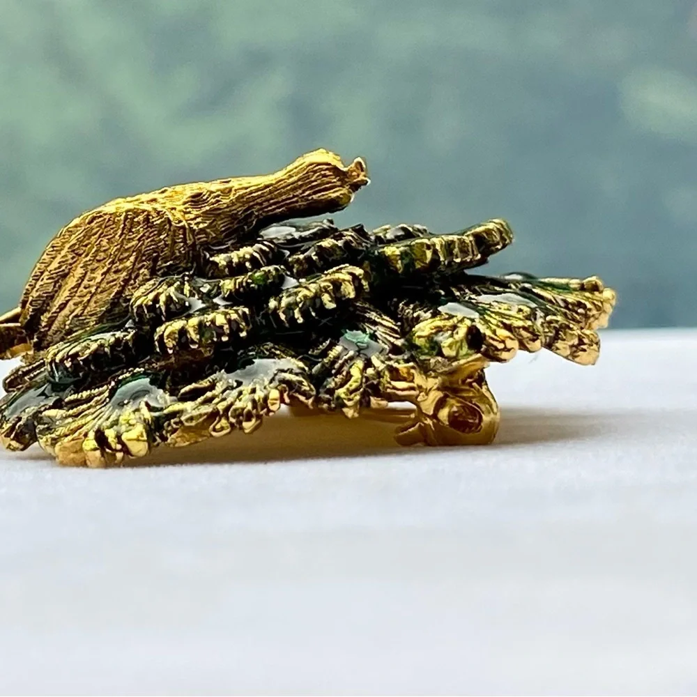 Vintage Peacock Brooch